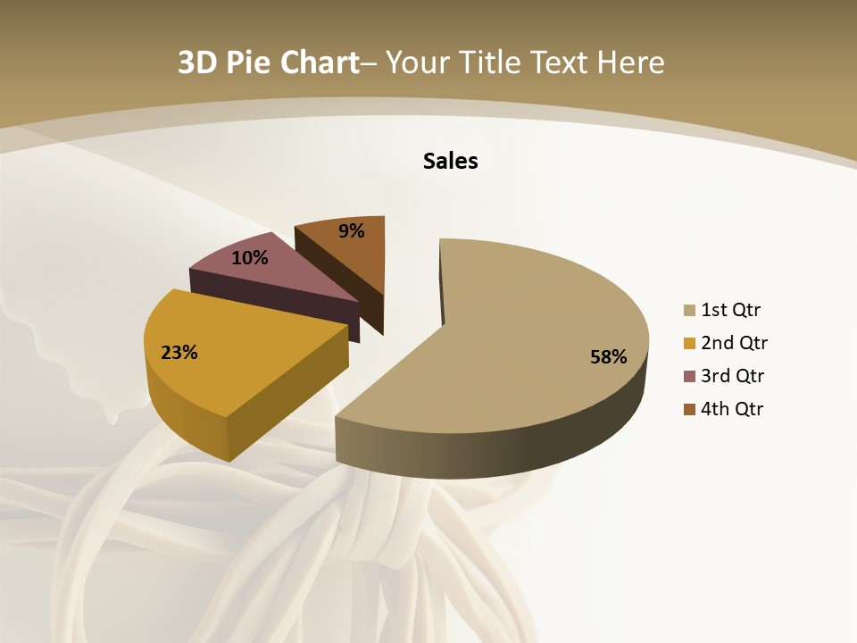 A White Cake With Flowers On Top Of It PowerPoint Template