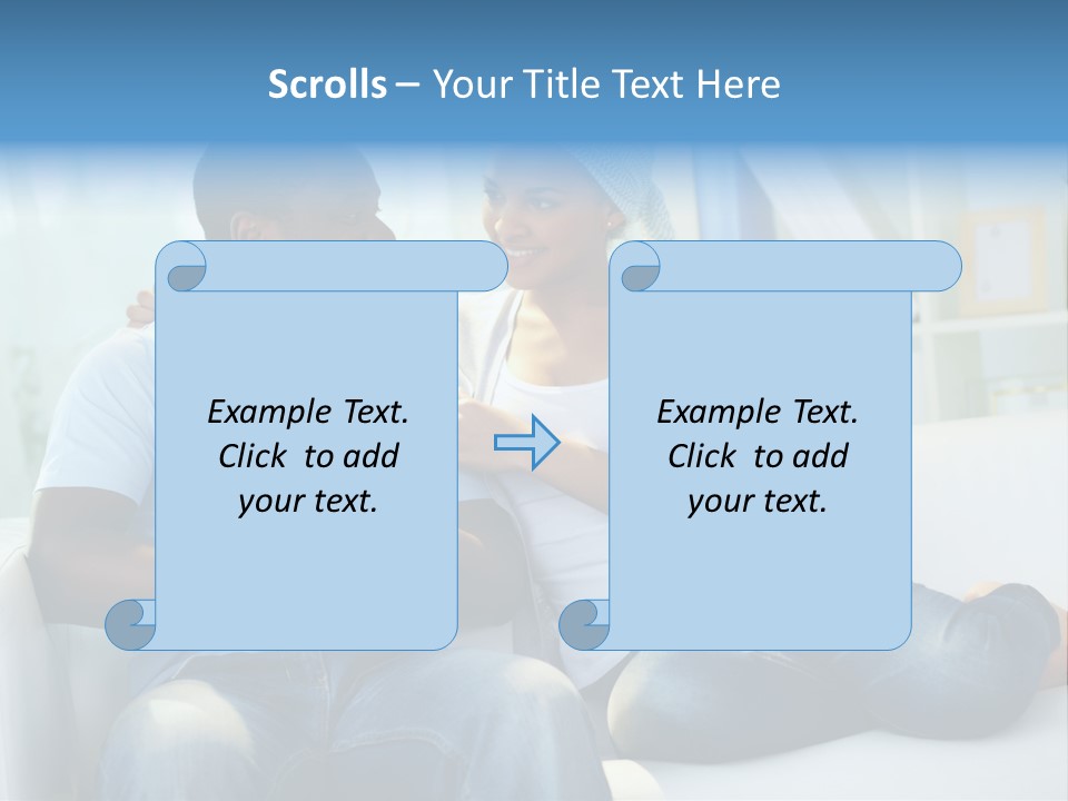 Couple Feminine Pretty PowerPoint Template