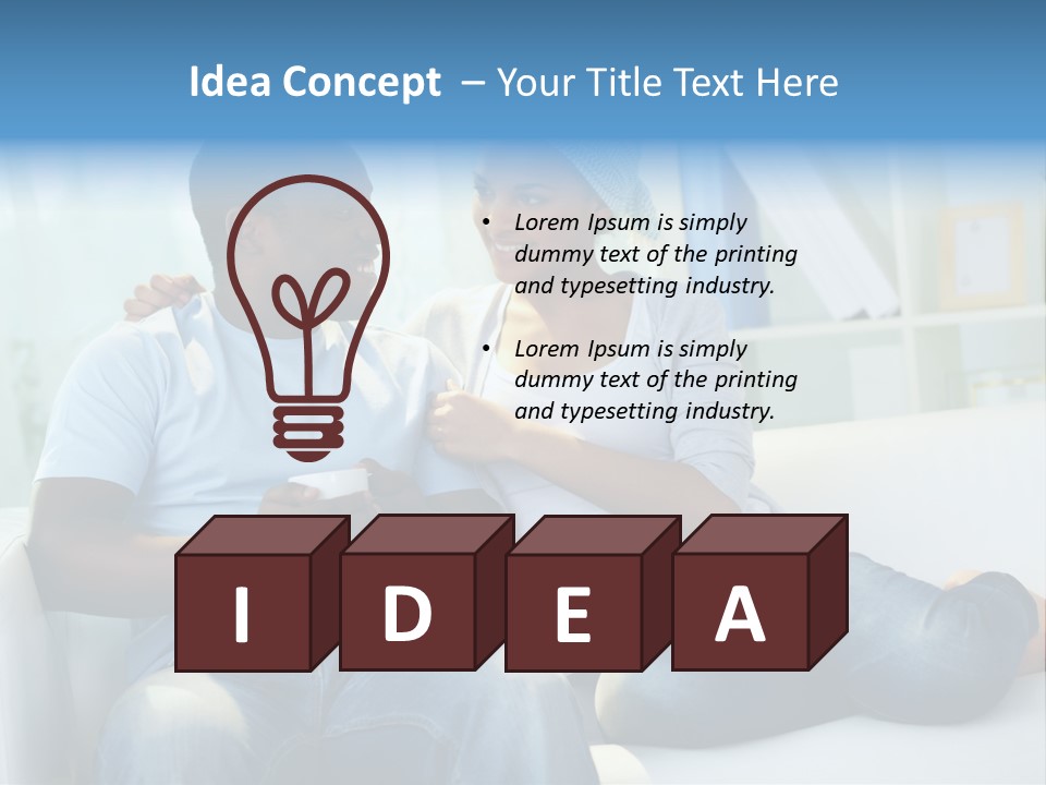 Couple Feminine Pretty PowerPoint Template