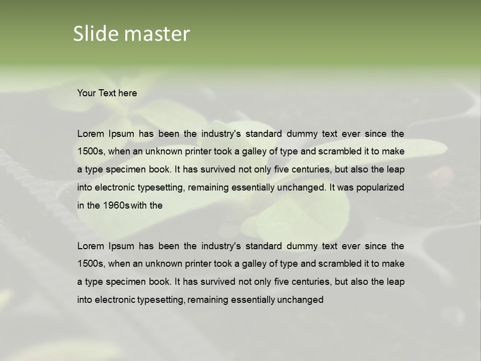 Agriculture Nursery Plant PowerPoint Template