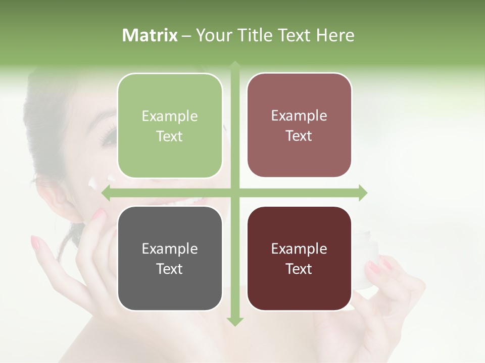 Girl Apply White PowerPoint Template