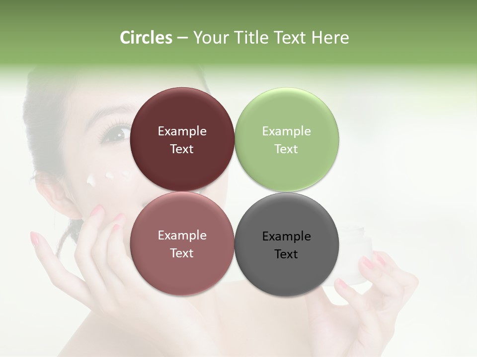 Girl Apply White PowerPoint Template