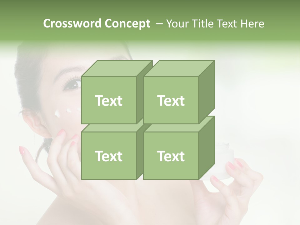 Girl Apply White PowerPoint Template