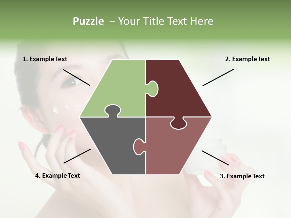 Girl Apply White PowerPoint Template