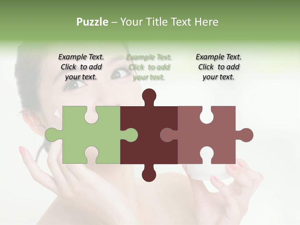 Girl Apply White PowerPoint Template