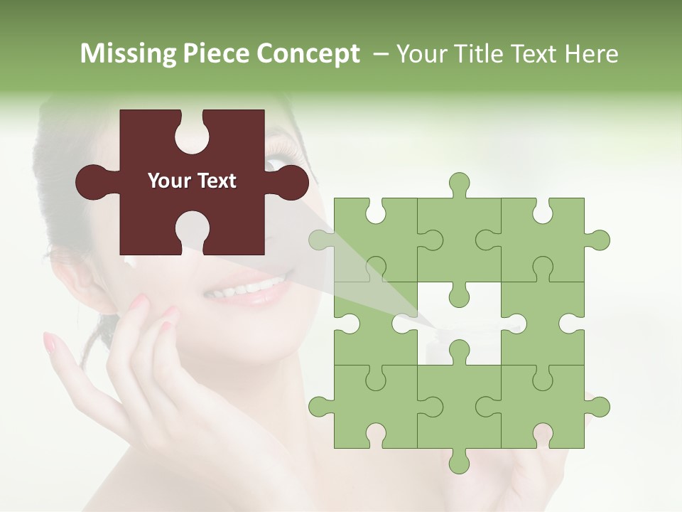 Girl Apply White PowerPoint Template