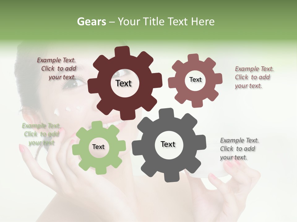 Girl Apply White PowerPoint Template