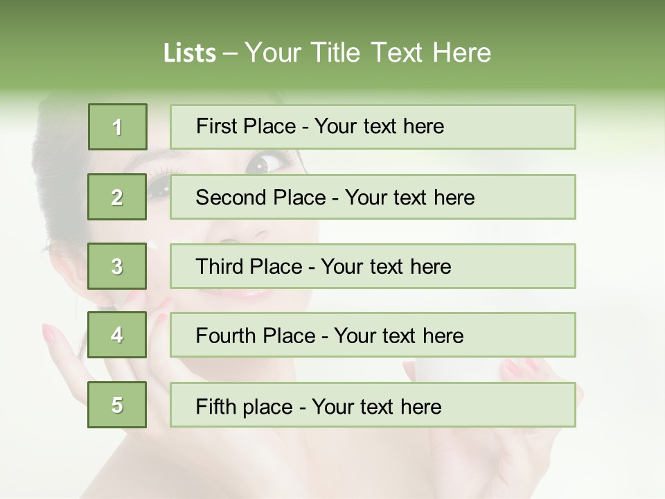 Girl Apply White PowerPoint Template