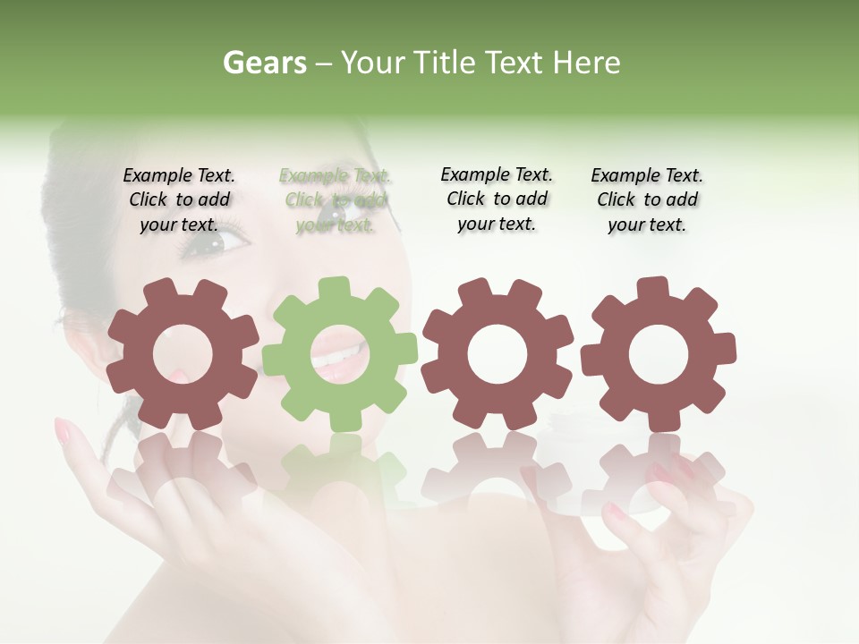 Girl Apply White PowerPoint Template