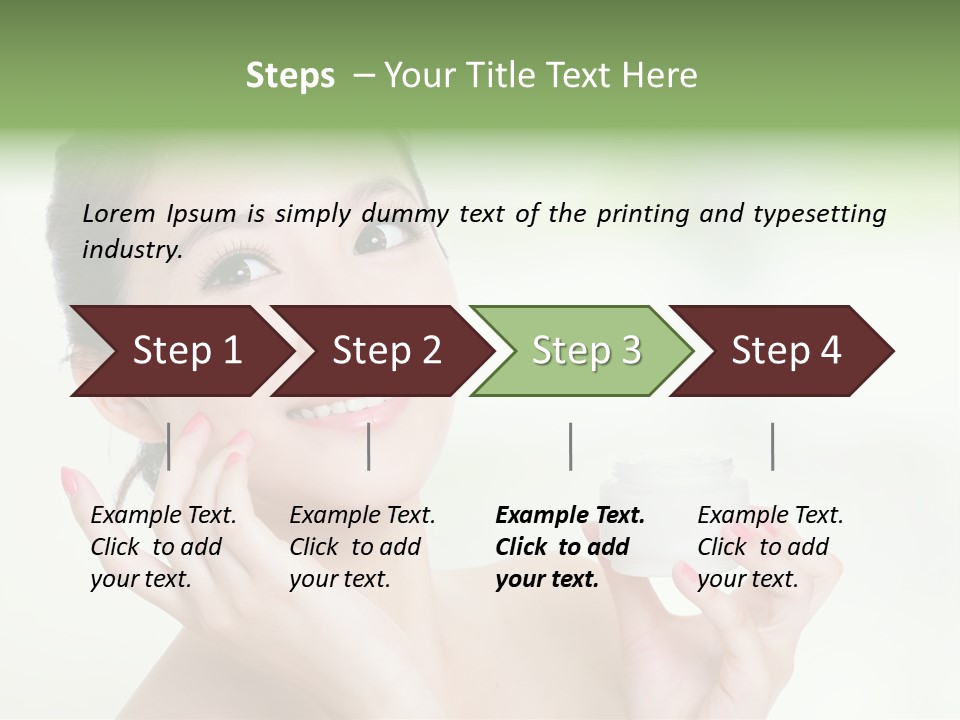 Girl Apply White PowerPoint Template