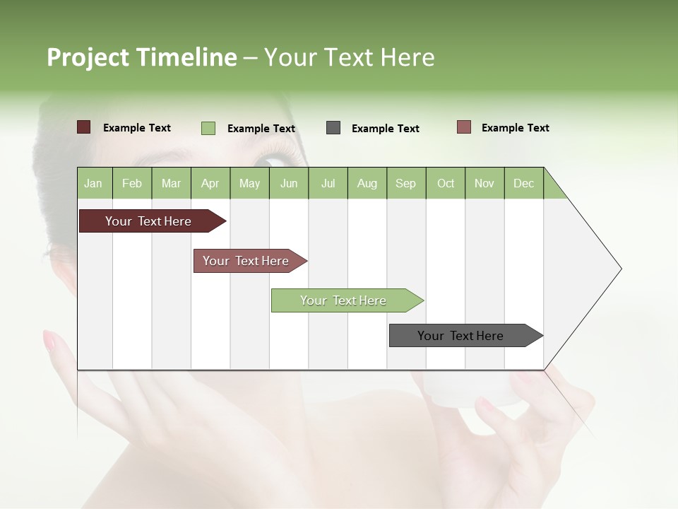 Girl Apply White PowerPoint Template