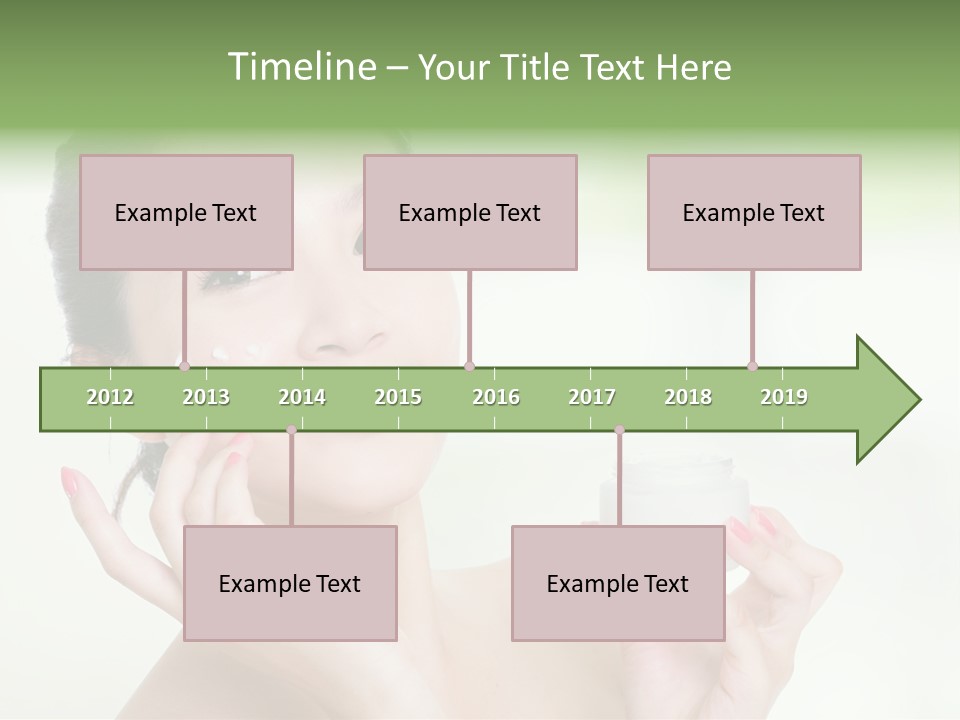 Girl Apply White PowerPoint Template