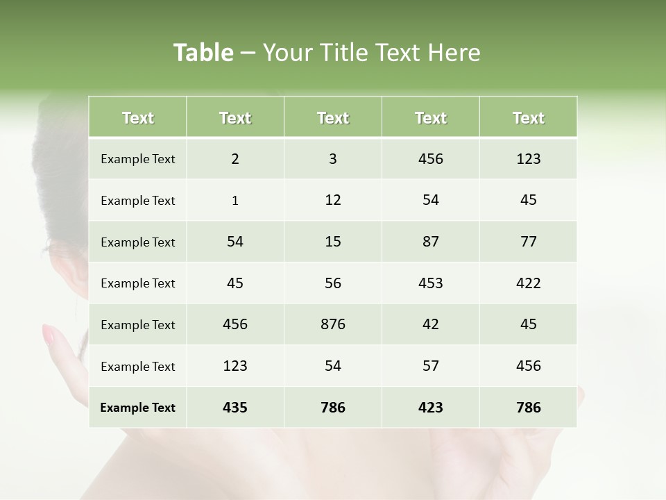 Girl Apply White PowerPoint Template