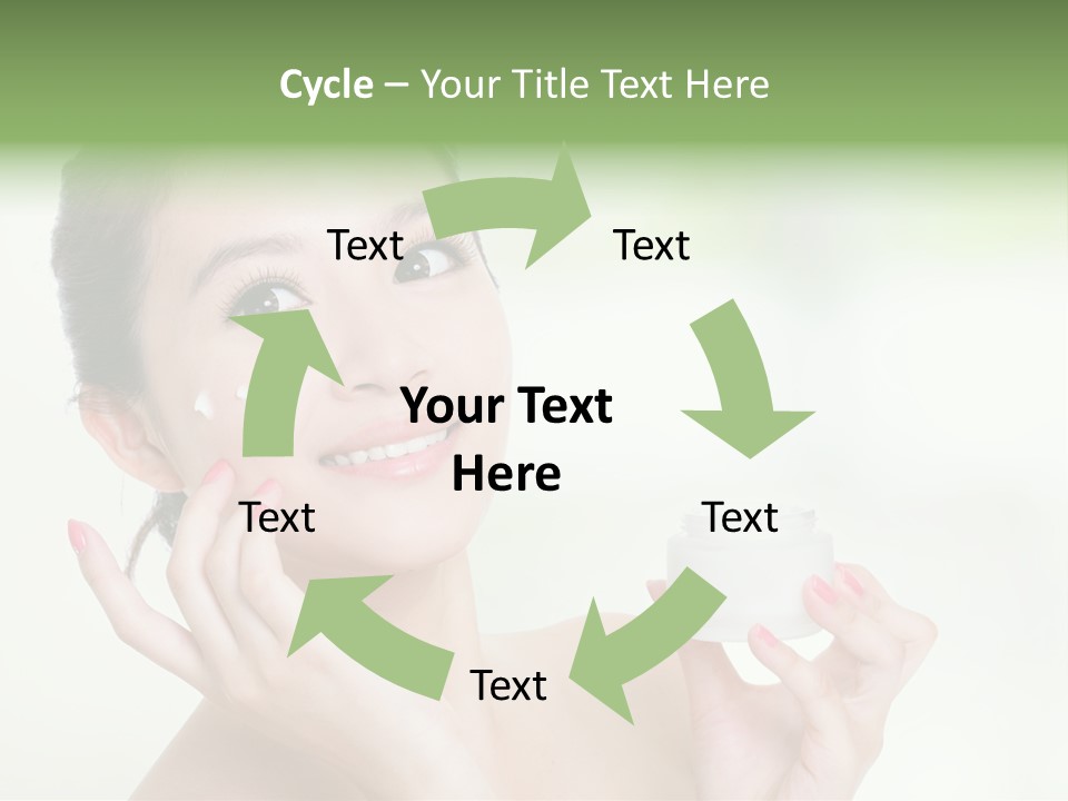 Girl Apply White PowerPoint Template