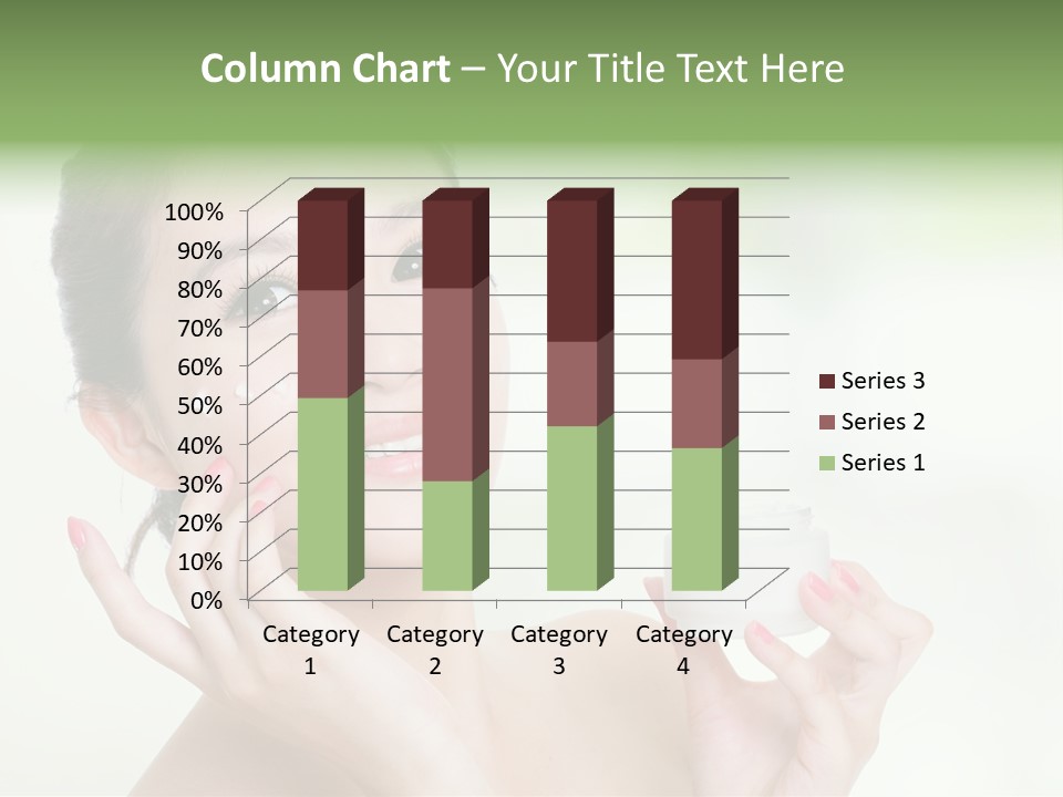 Girl Apply White PowerPoint Template