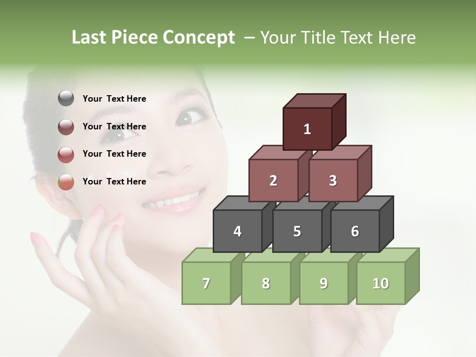 Girl Apply White PowerPoint Template