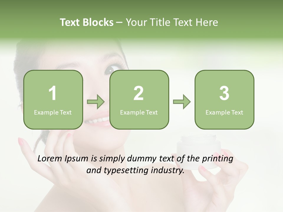 Girl Apply White PowerPoint Template