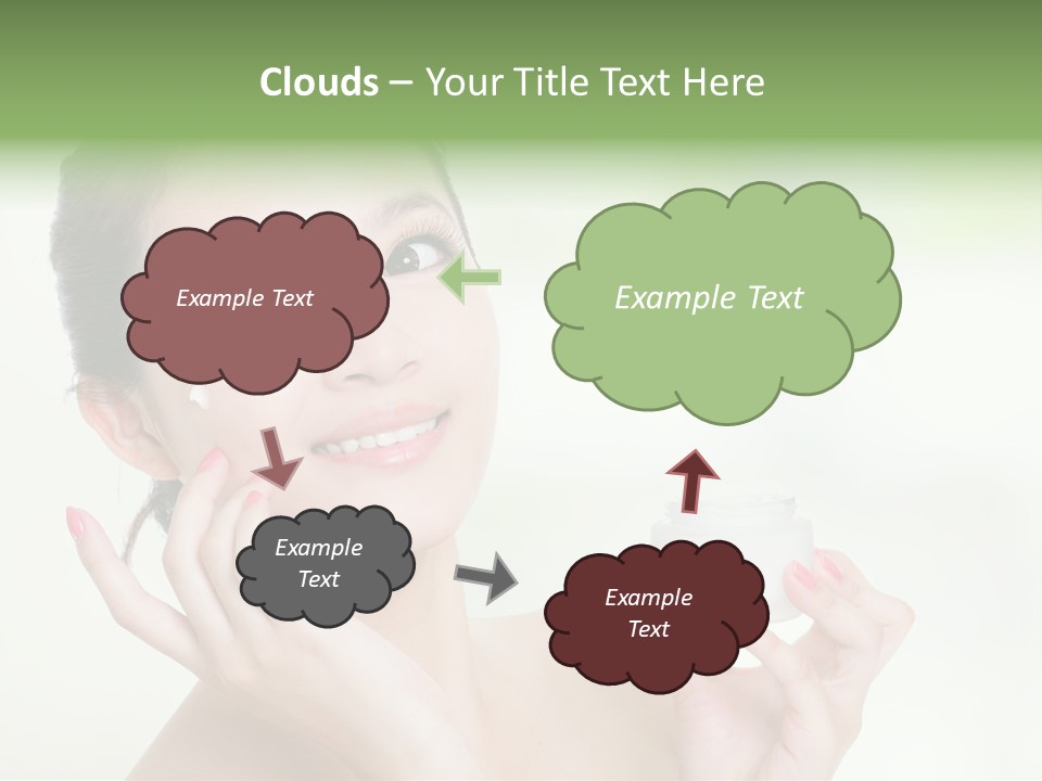 Girl Apply White PowerPoint Template