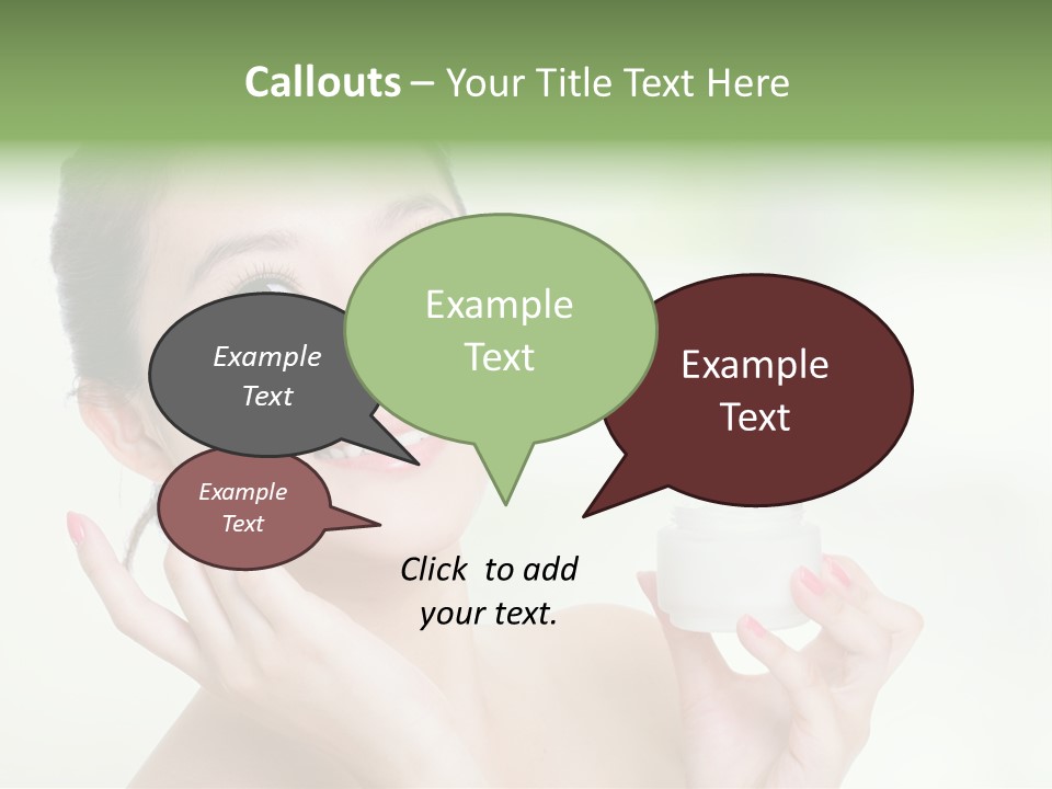 Girl Apply White PowerPoint Template