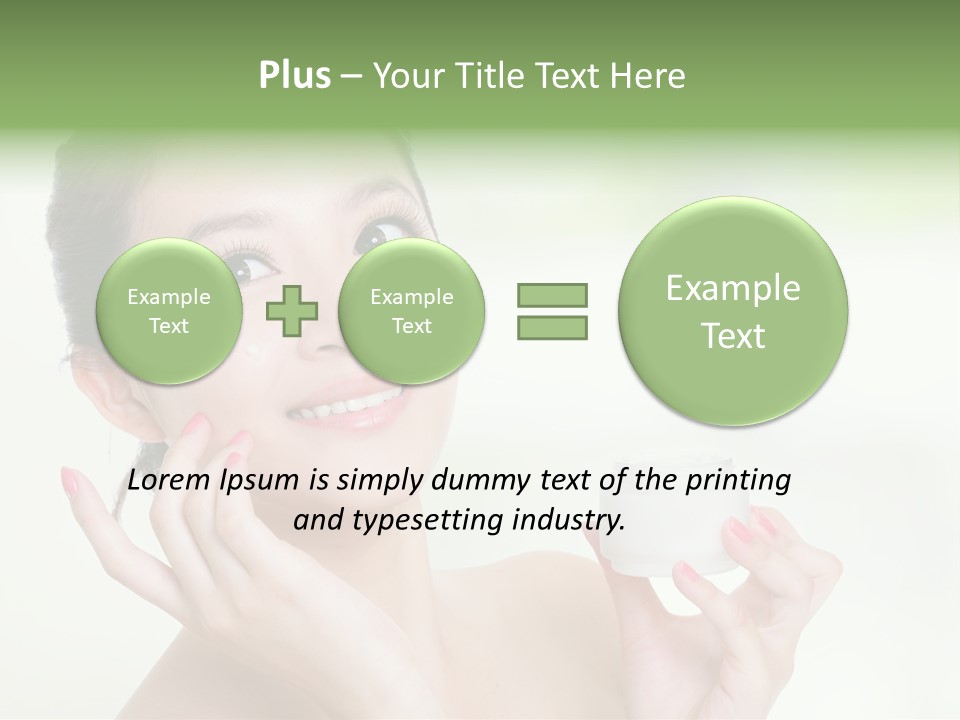 Girl Apply White PowerPoint Template