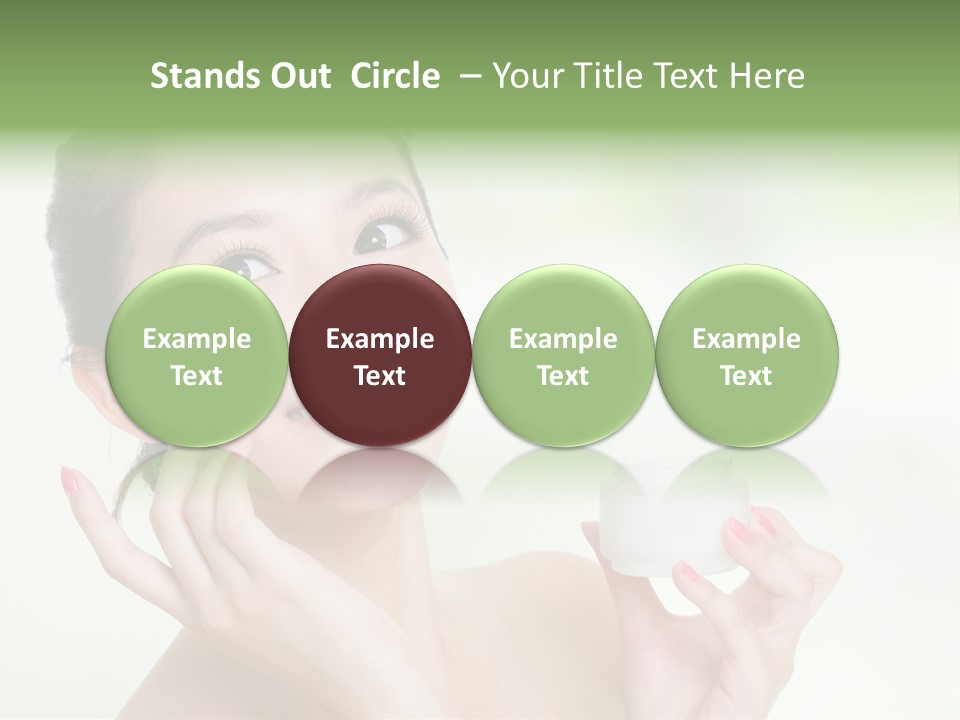 Girl Apply White PowerPoint Template