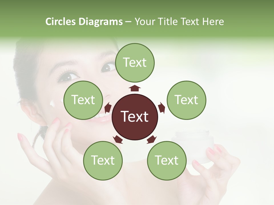 Girl Apply White PowerPoint Template