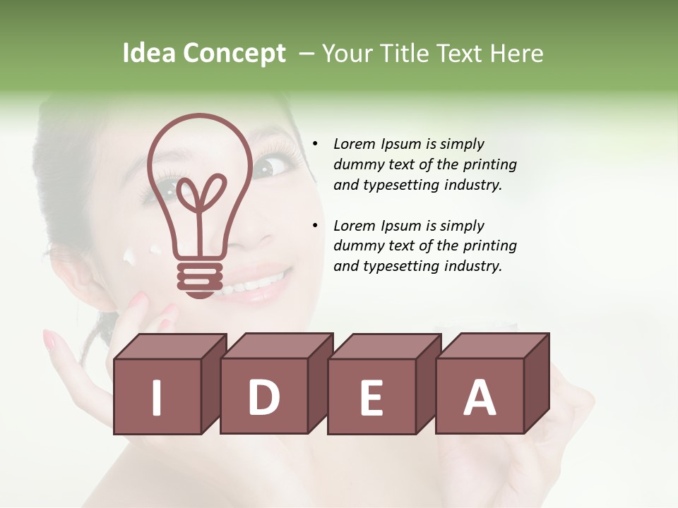 Girl Apply White PowerPoint Template