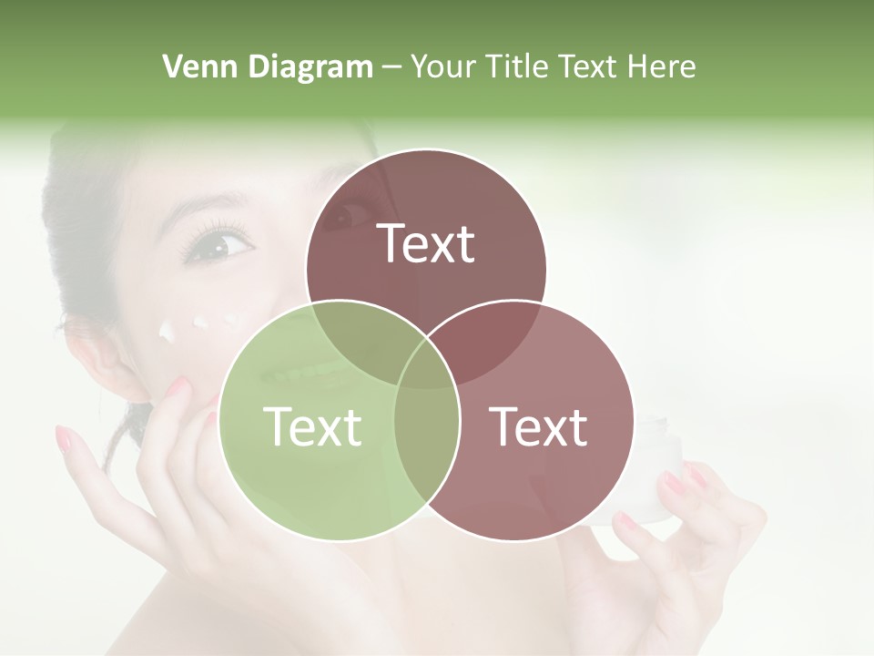 Girl Apply White PowerPoint Template