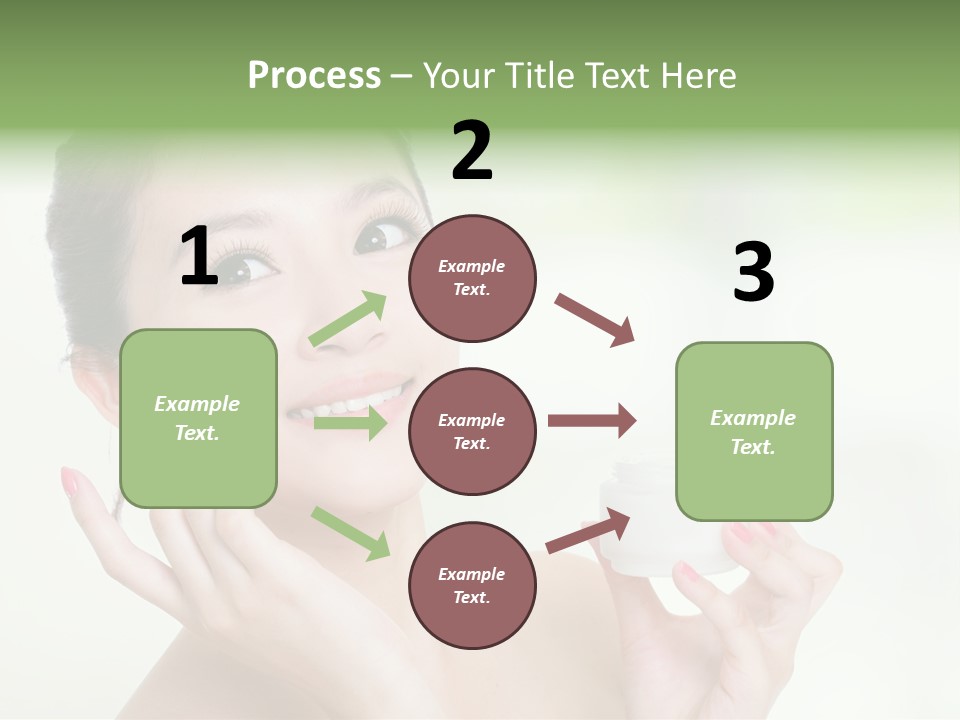 Girl Apply White PowerPoint Template