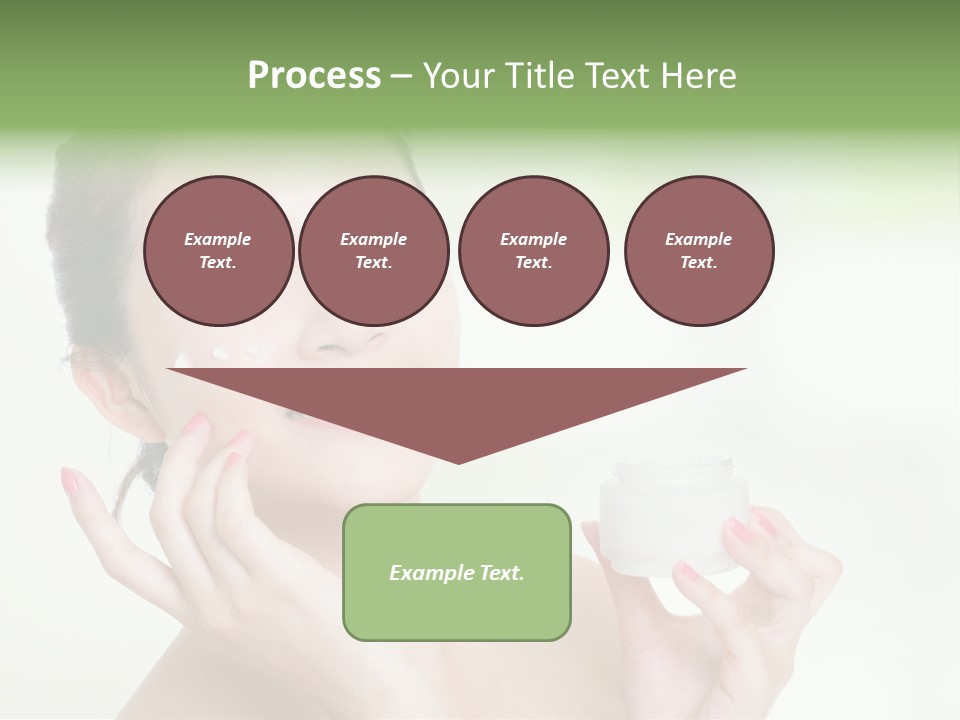 Girl Apply White PowerPoint Template
