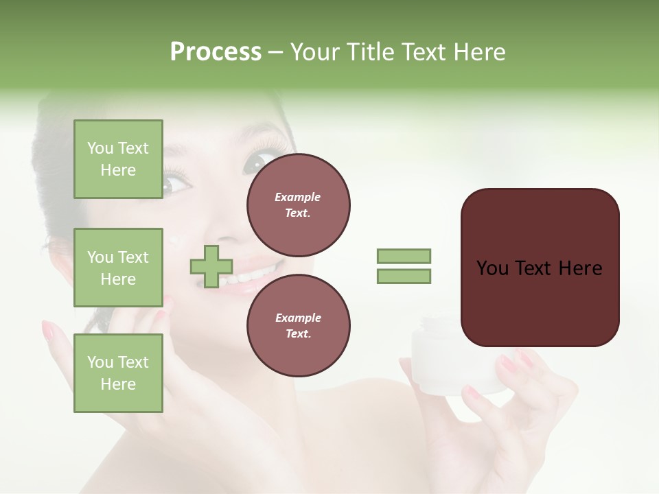 Girl Apply White PowerPoint Template