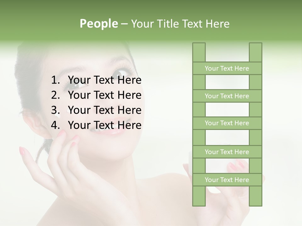 Girl Apply White PowerPoint Template