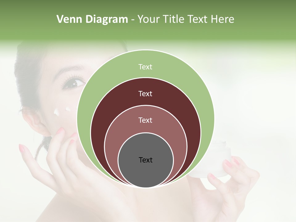 Girl Apply White PowerPoint Template