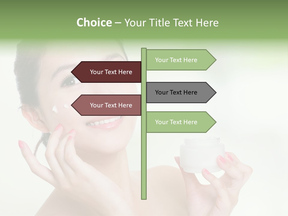 Girl Apply White PowerPoint Template