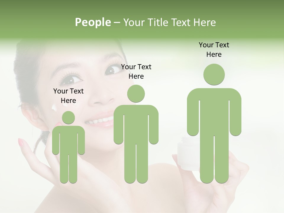 Girl Apply White PowerPoint Template