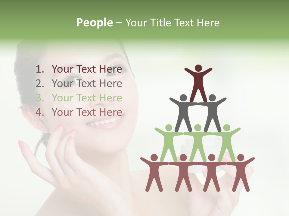 Girl Apply White PowerPoint Template