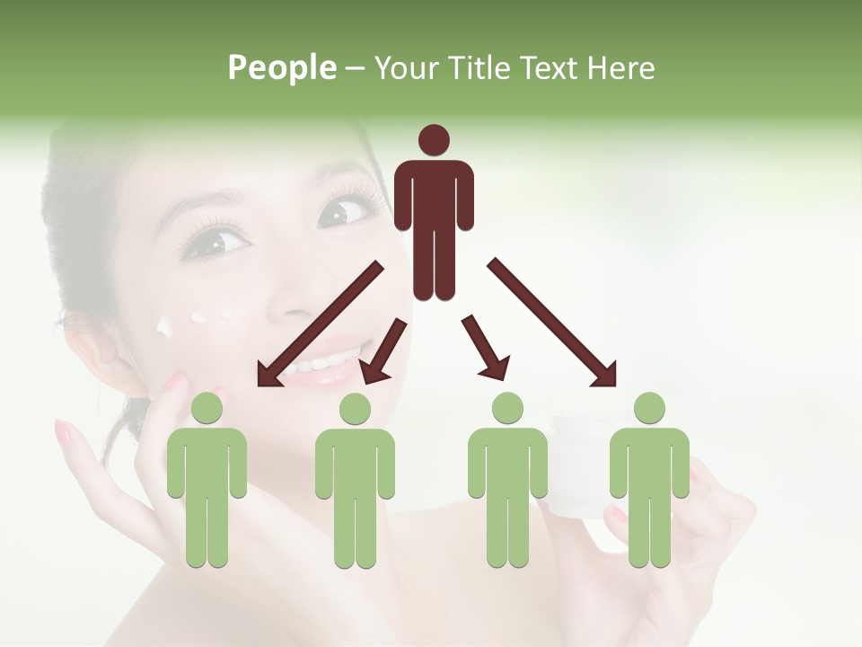 Girl Apply White PowerPoint Template