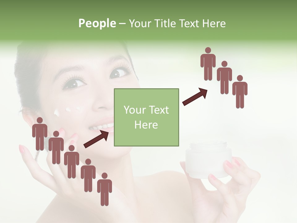 Girl Apply White PowerPoint Template