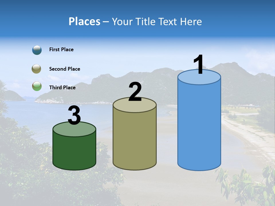 Beautiful Bay Sandy PowerPoint Template