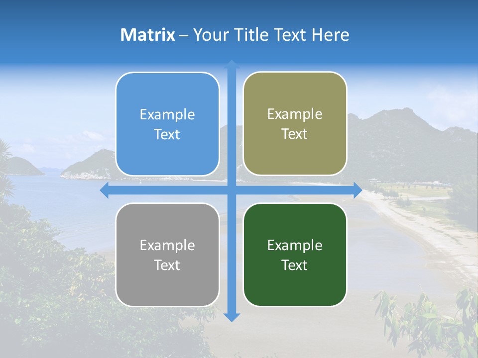 Beautiful Bay Sandy PowerPoint Template