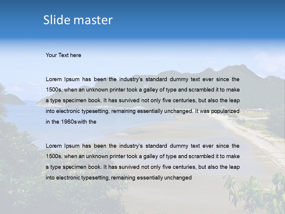 Beautiful Bay Sandy PowerPoint Template