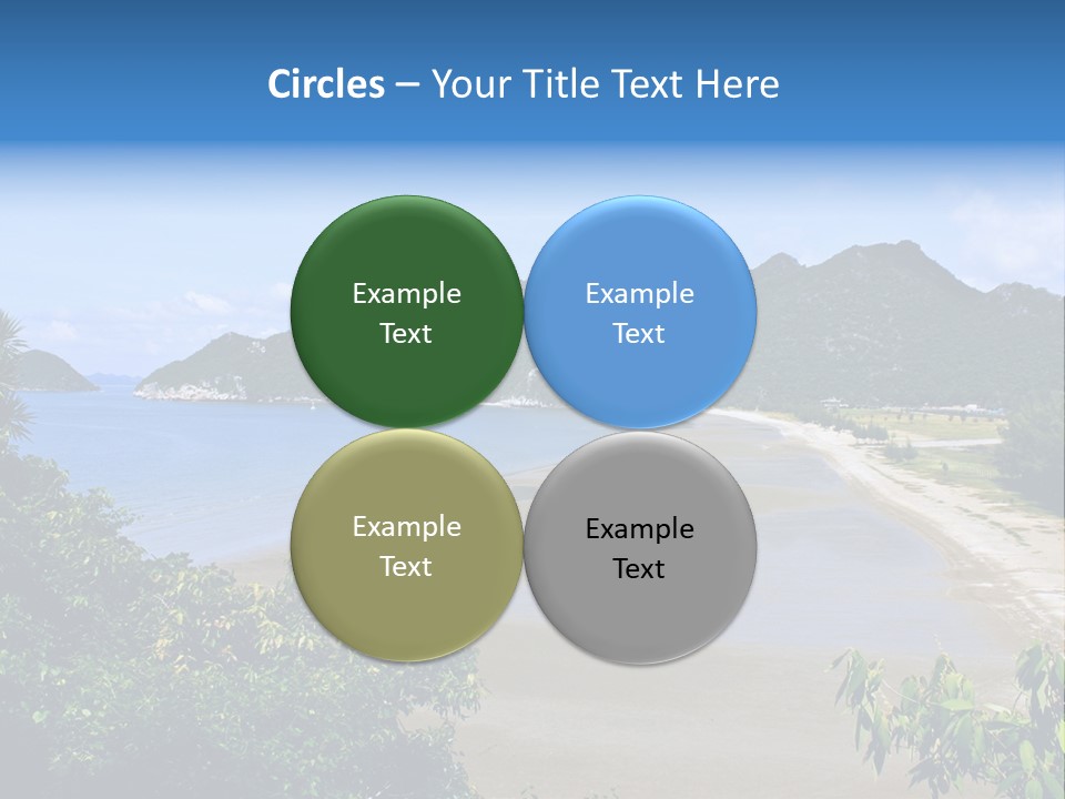 Beautiful Bay Sandy PowerPoint Template