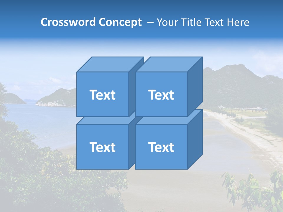 Beautiful Bay Sandy PowerPoint Template