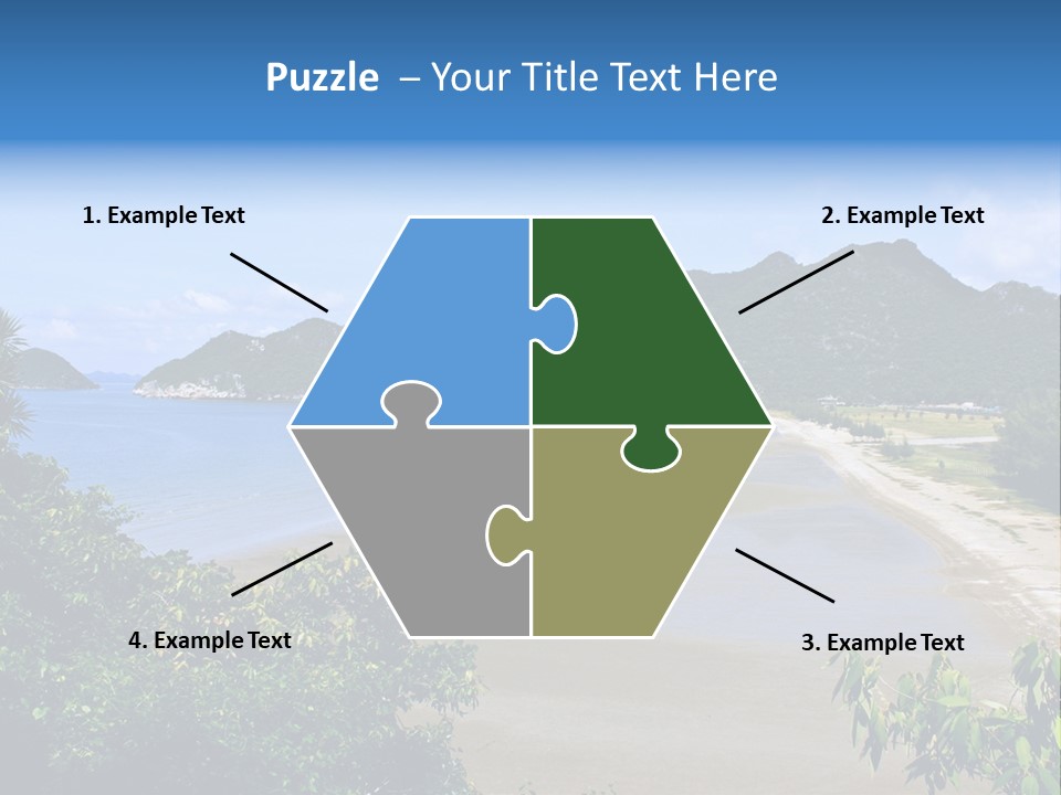 Beautiful Bay Sandy PowerPoint Template