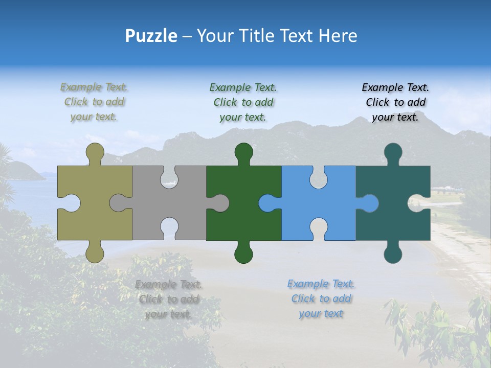 Beautiful Bay Sandy PowerPoint Template