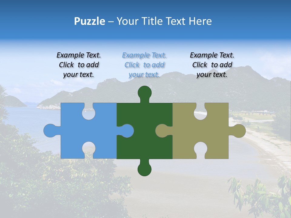 Beautiful Bay Sandy PowerPoint Template