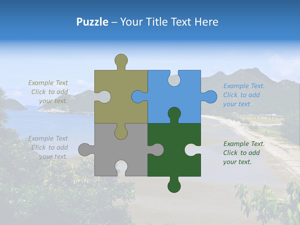 Beautiful Bay Sandy PowerPoint Template