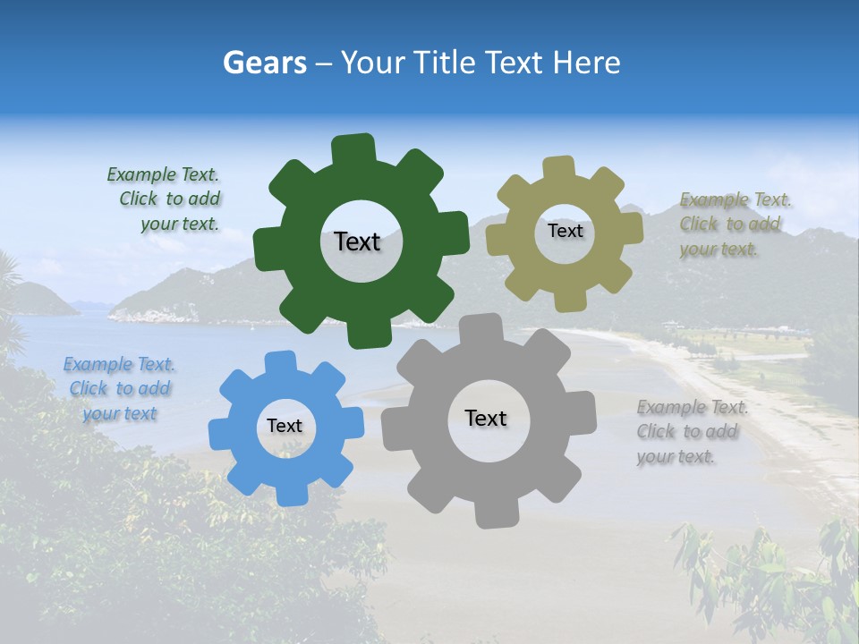 Beautiful Bay Sandy PowerPoint Template