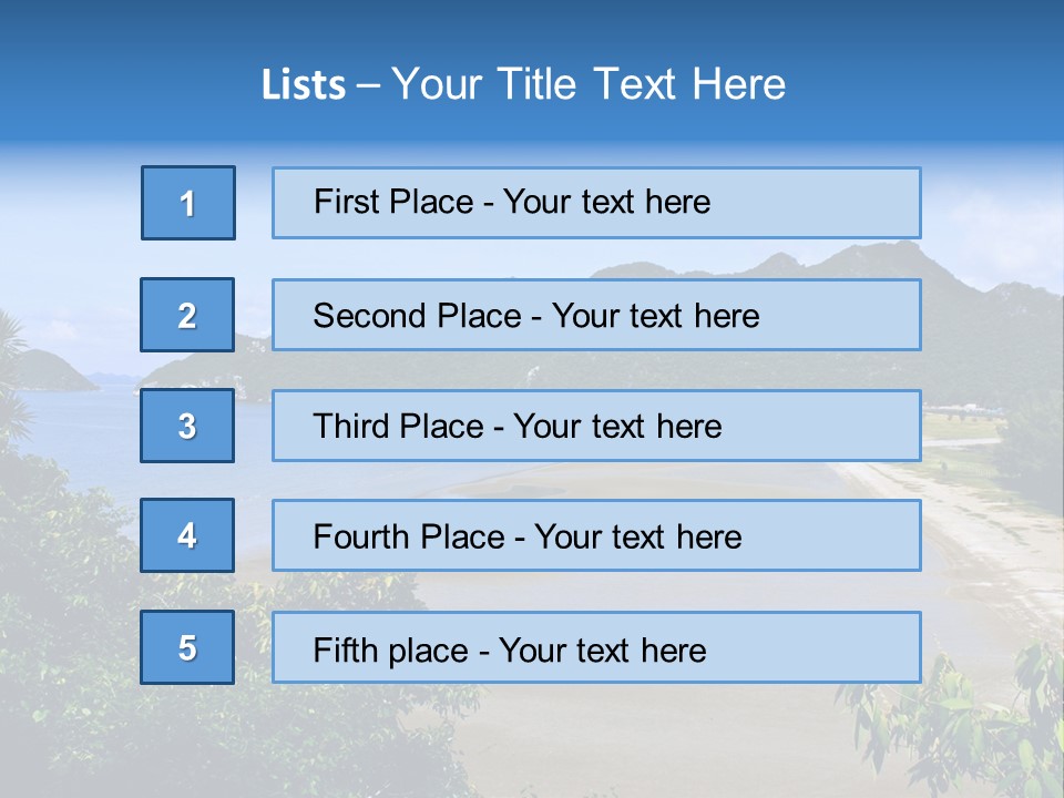 Beautiful Bay Sandy PowerPoint Template