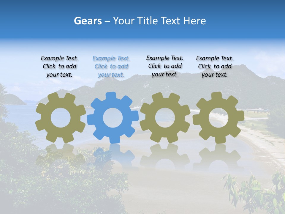 Beautiful Bay Sandy PowerPoint Template